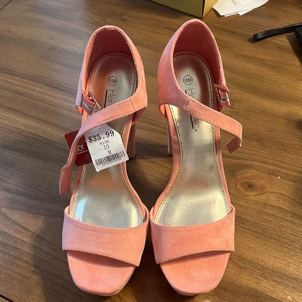 Pink/Coral high heels